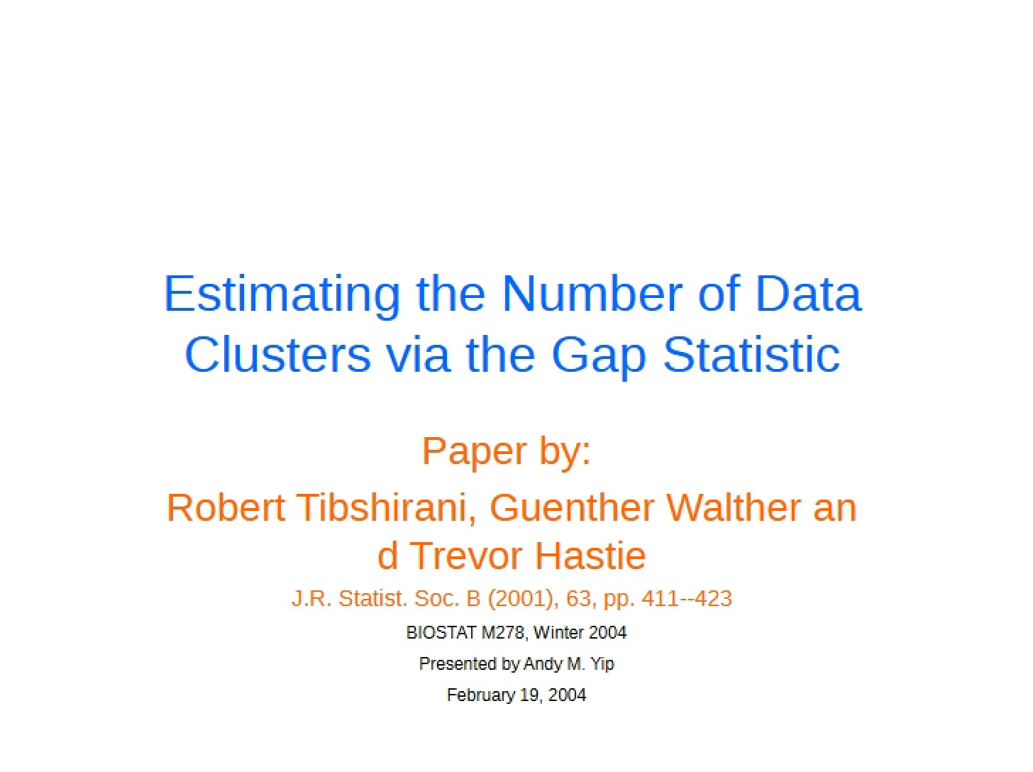 Data Cluster Estimation