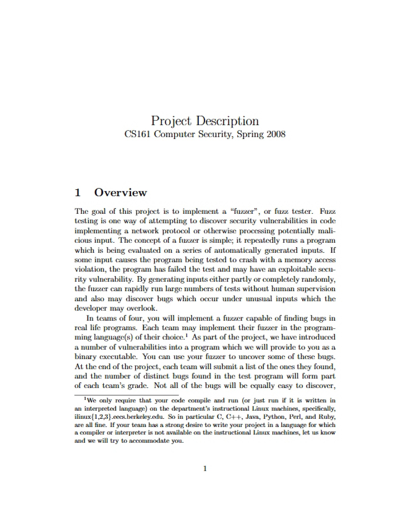 Description of Project
