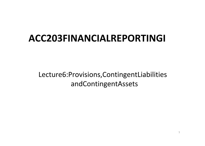 ACC203 Week 6 Lecture