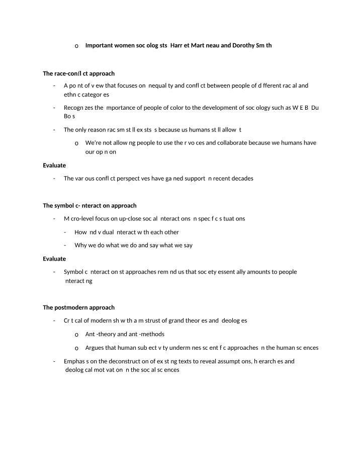 Approaches in Sociology