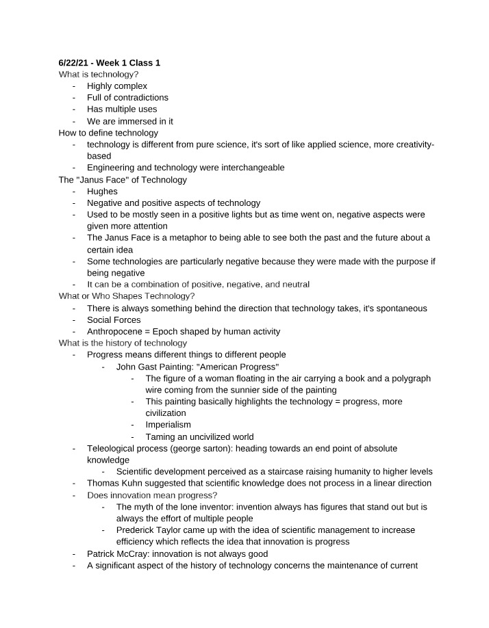 The Impact of Technology - Complexity and Contradictions