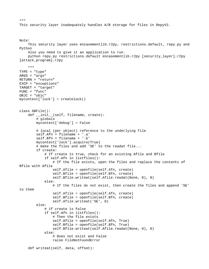 Improving Security Layers for Inadequate AB Storage in RepyV2