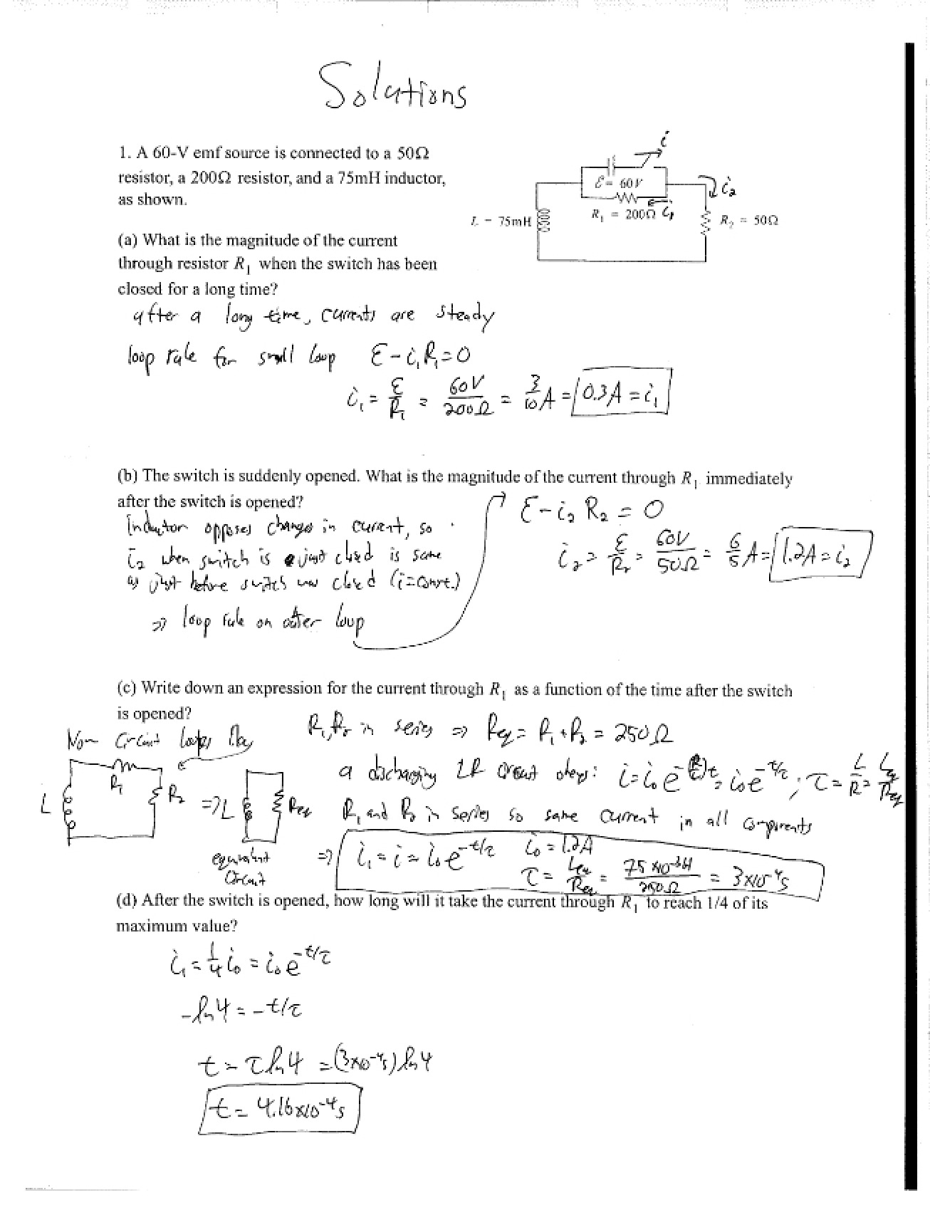 Final Exam Solutions (2006)