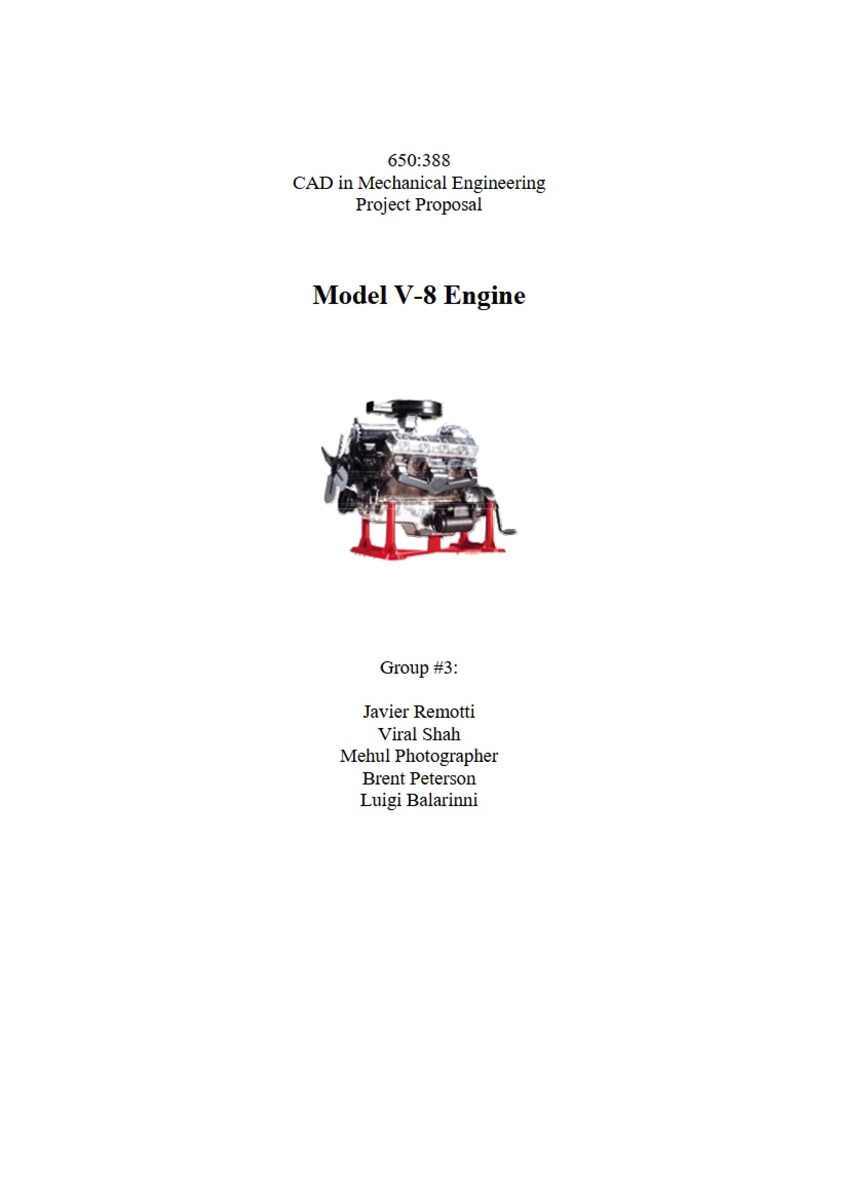 V-8 Engine Model