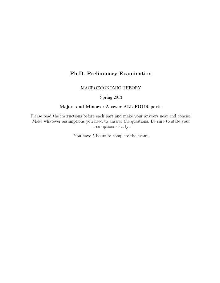 Pareto and Overlapping Generations - Macroeconomic Theory