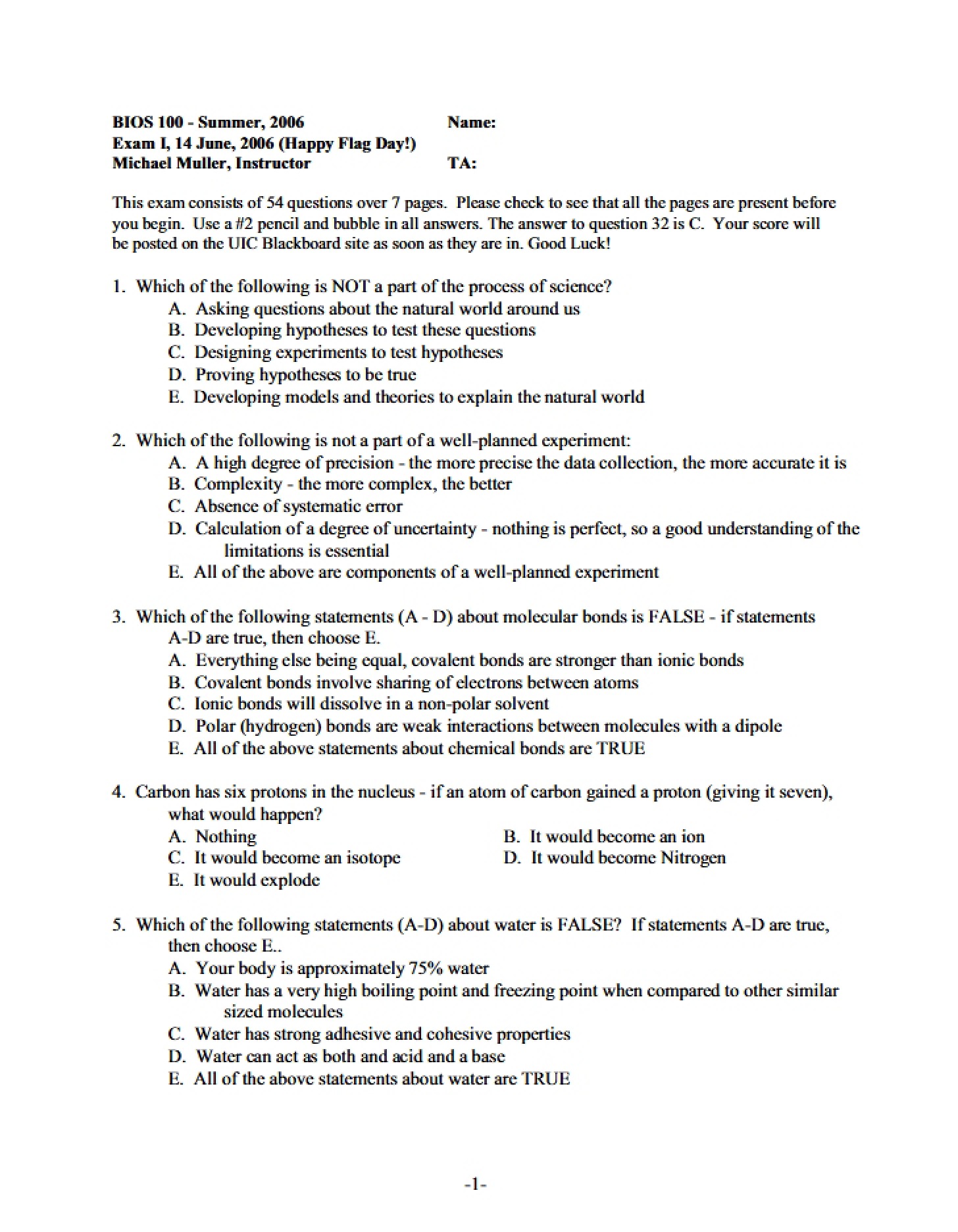 Course Assessment