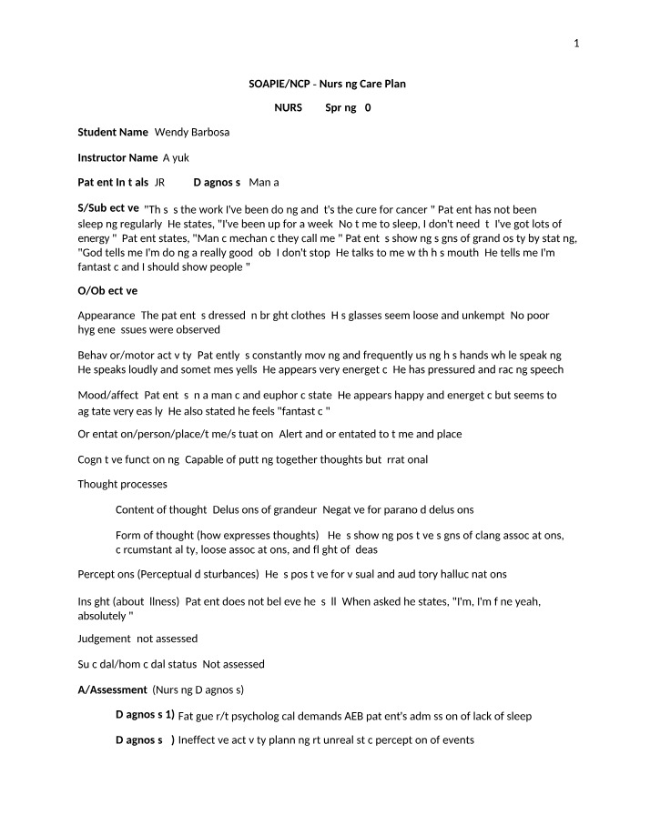 SOAPIE Notes 2-21