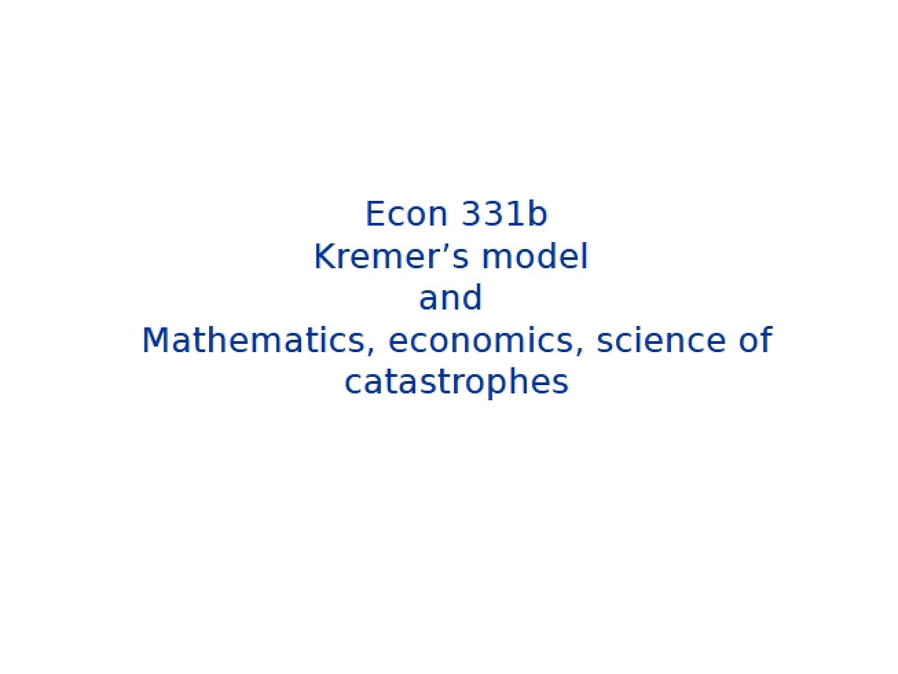 Model by Kremer