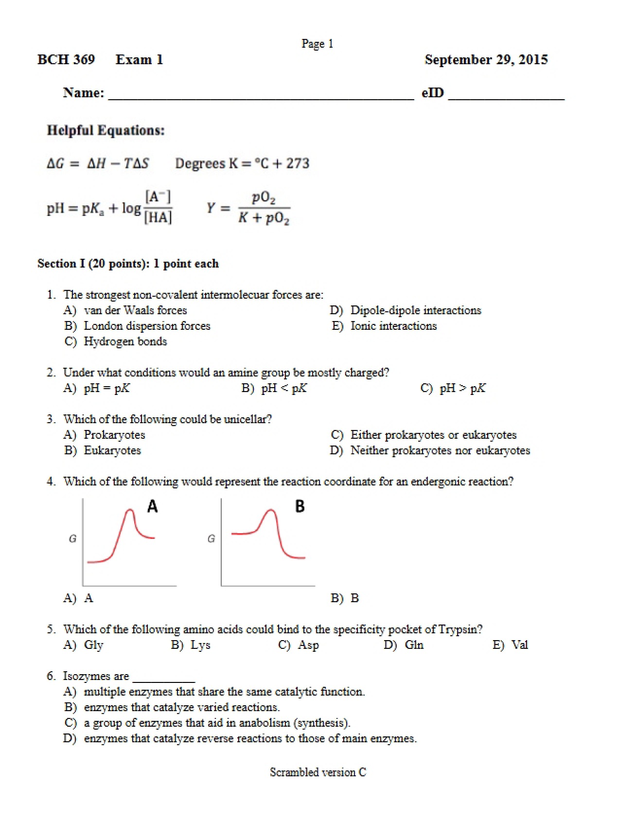 Examination One