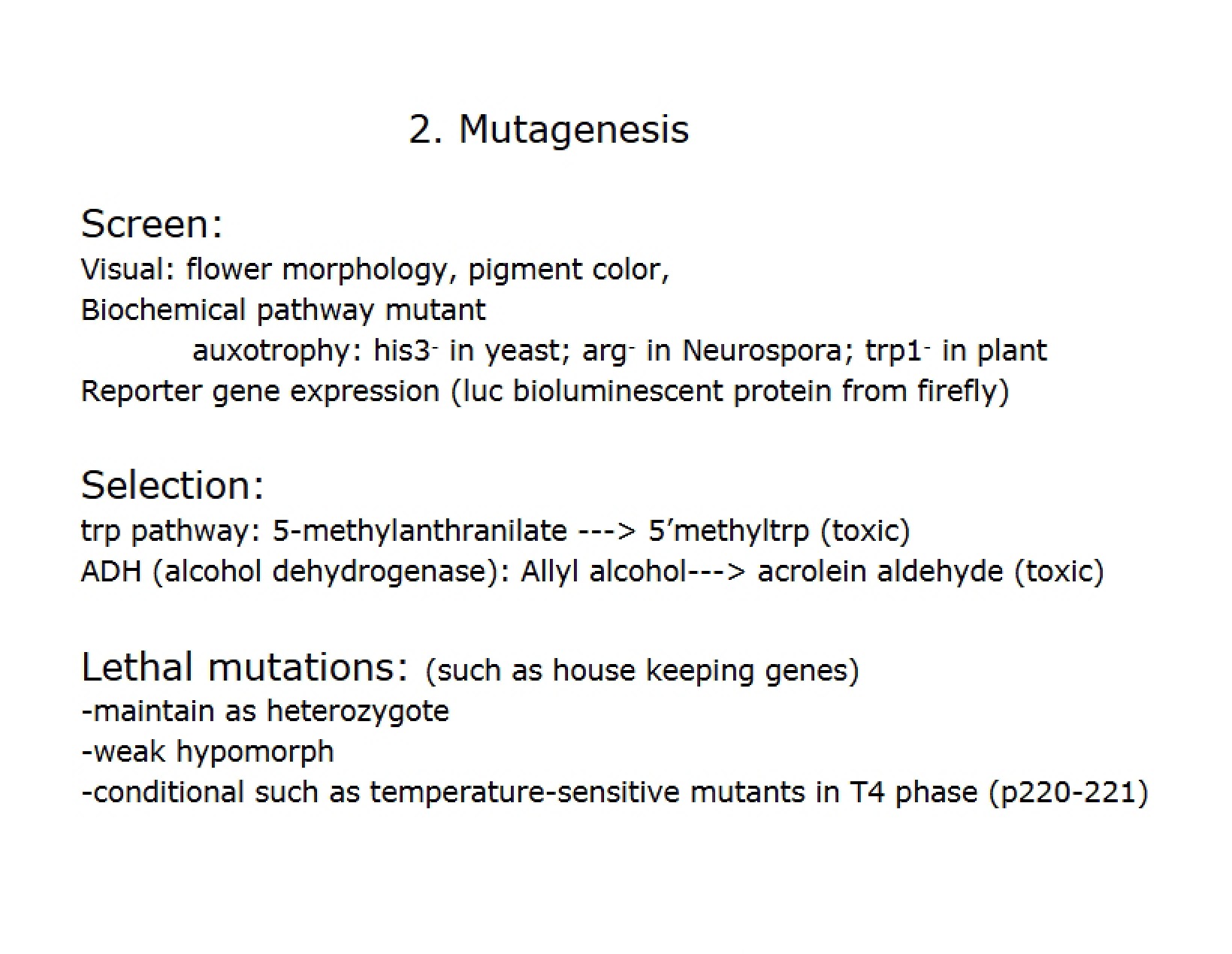 Mechanisms of Genetic Mutagenesis