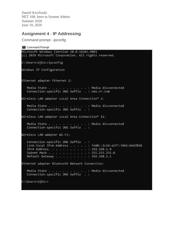 IP Addressing and Network Scanning - Assignment 4