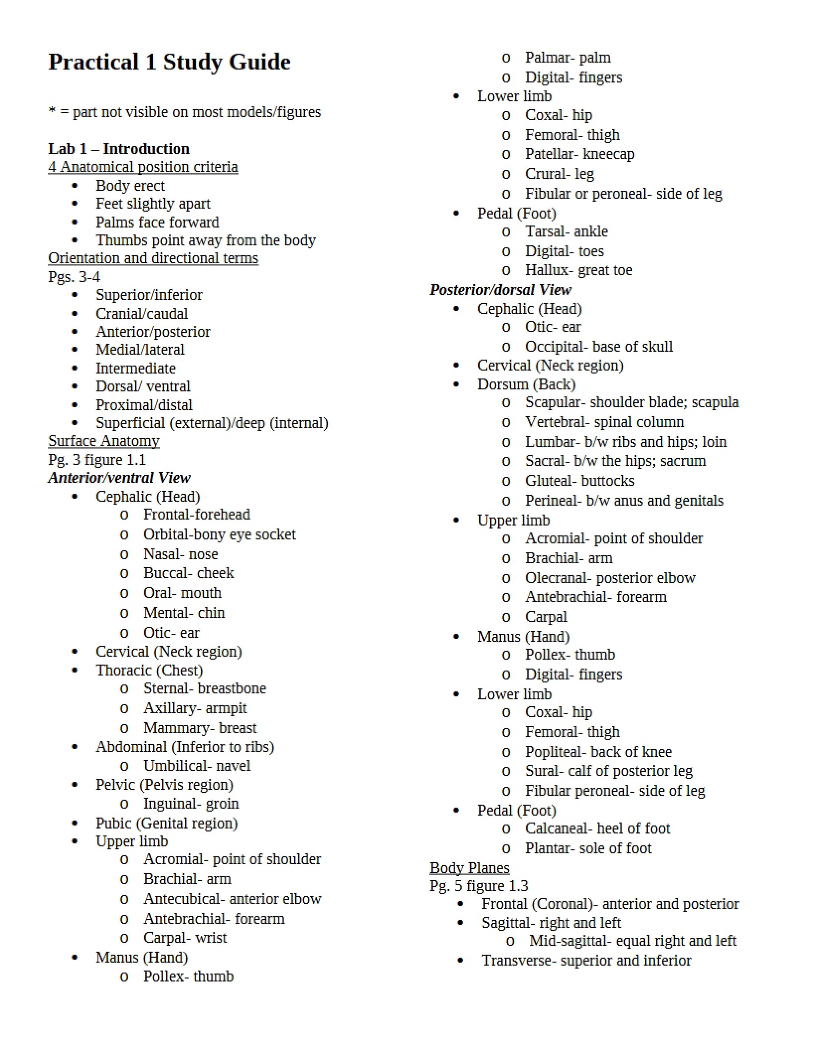 General Study Guide