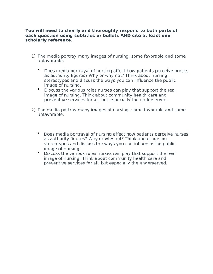 Media Portrayal Impact on Patients' Perception of Nurses