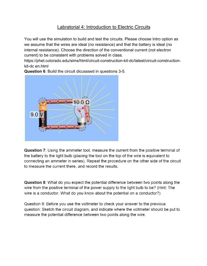 Lab and Simulation - Introduction to Electric Circuits