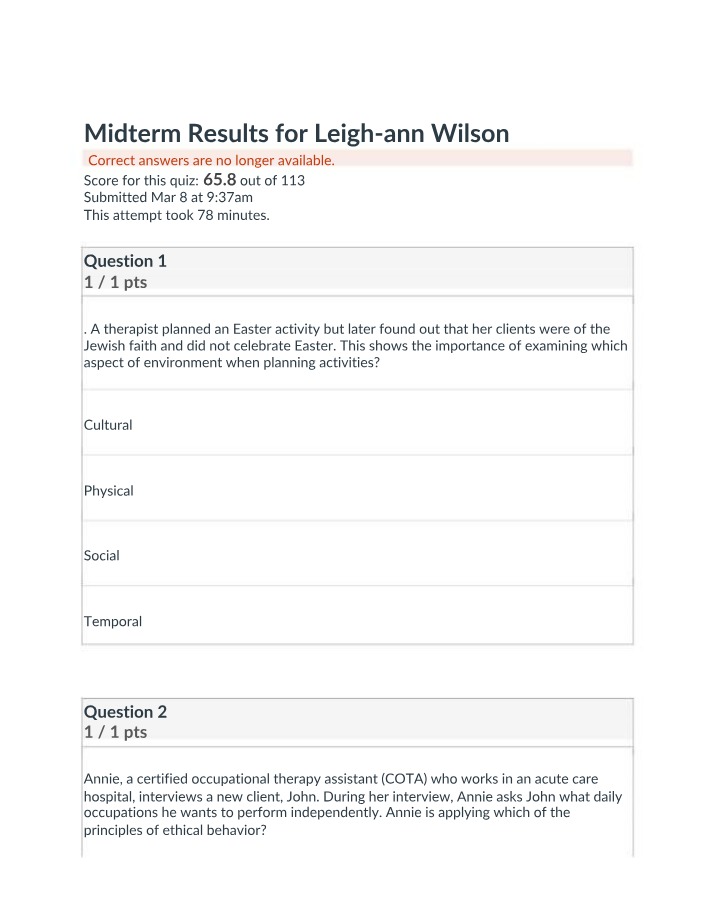 OTHAMISC - Midterm Answers