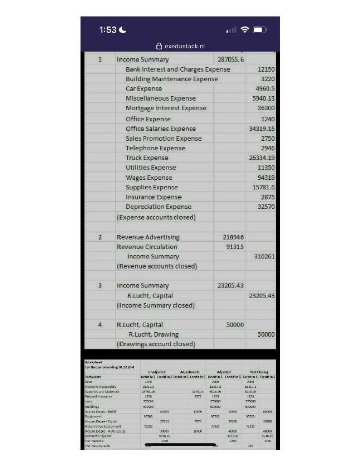 Financial Statements and Worksheets - R. Lucht Capital