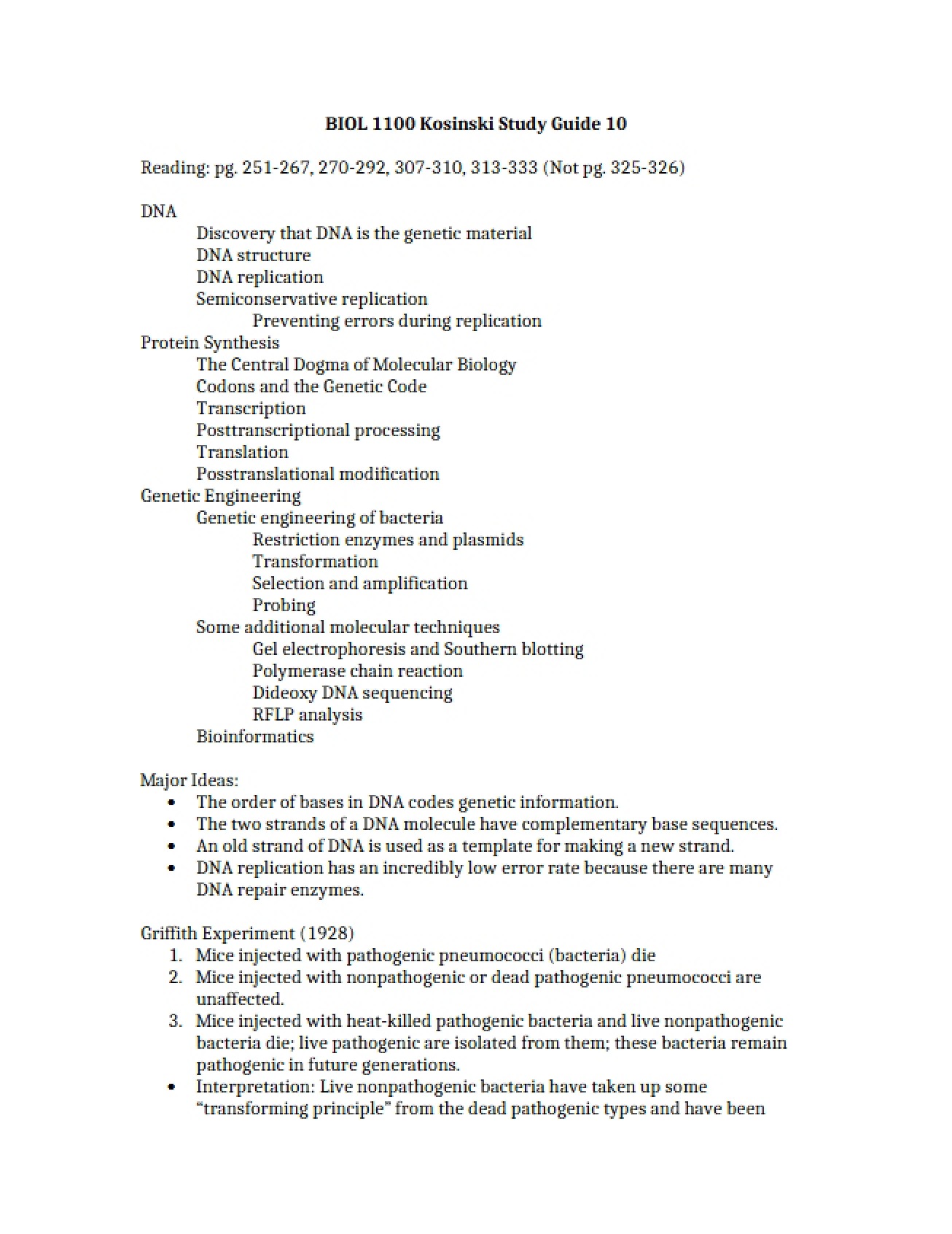 Course Study Guide
