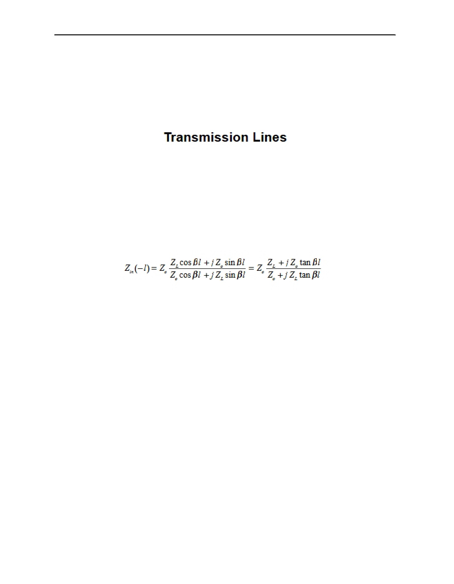 Lines for Transmission