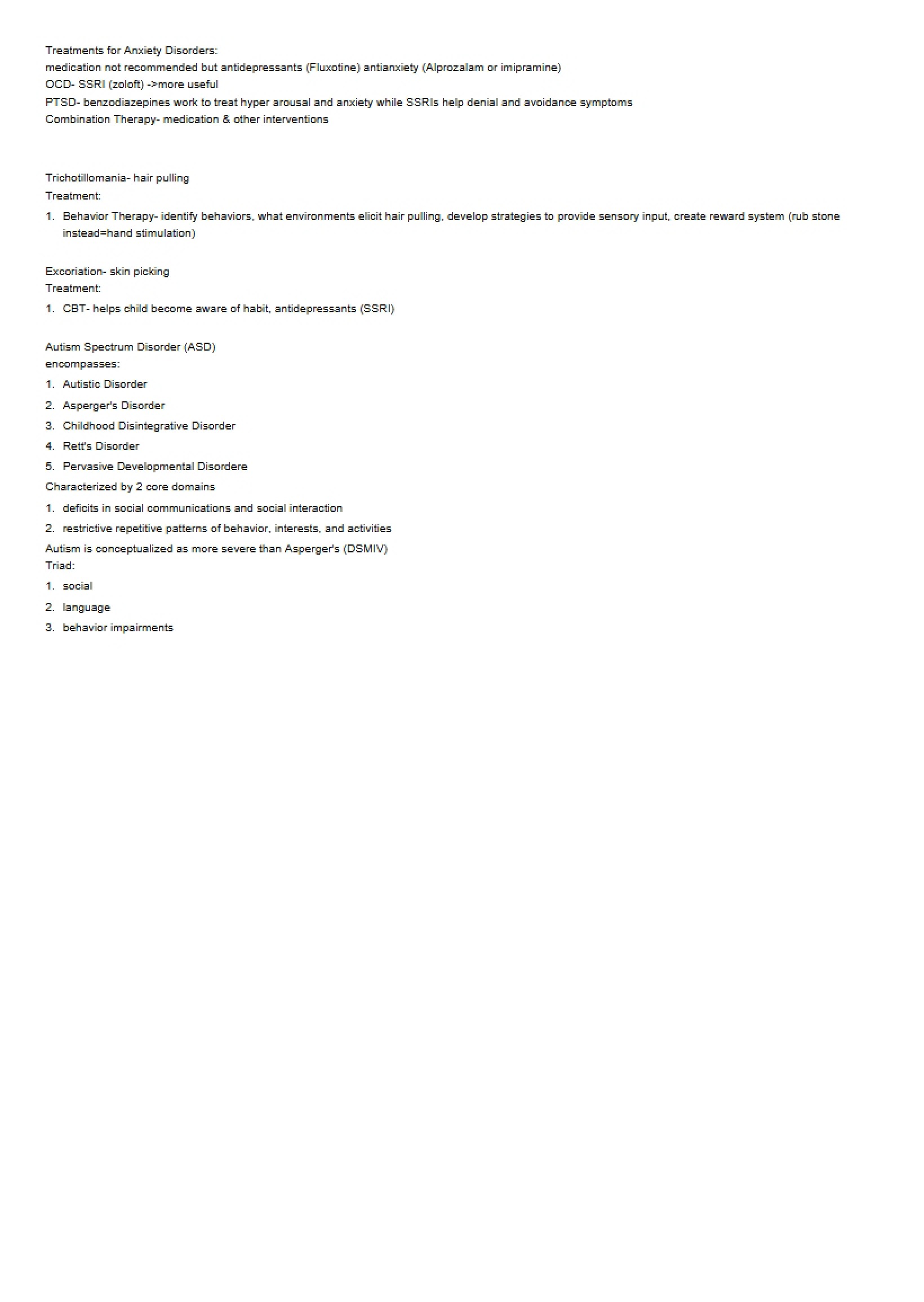 Anxiety Disorder Treatments