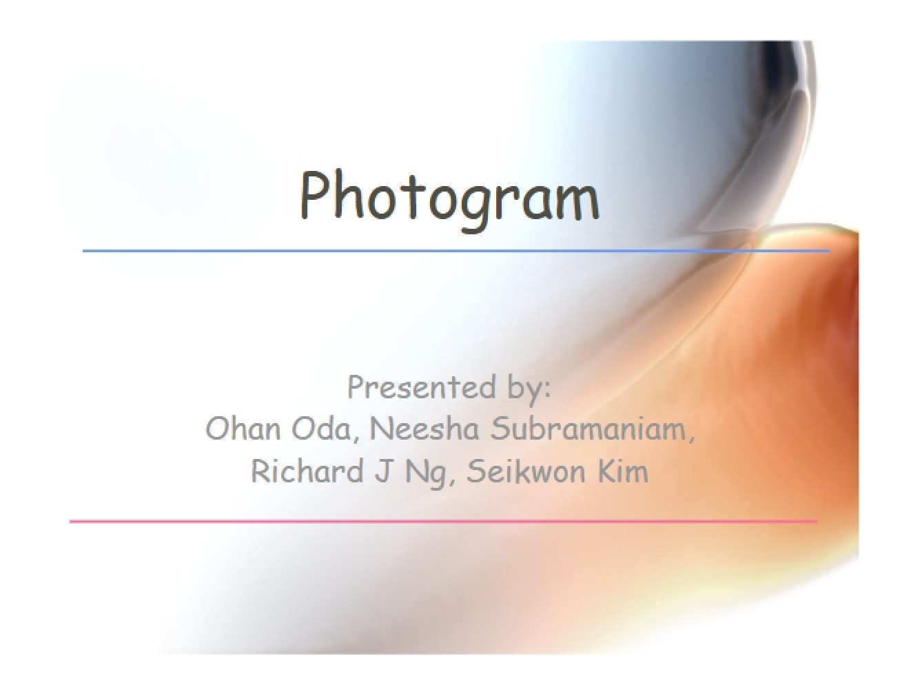 Photogram Slides