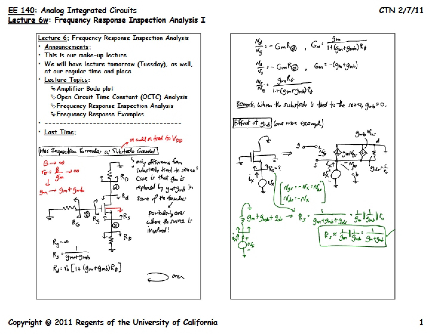 General Lecture Notes