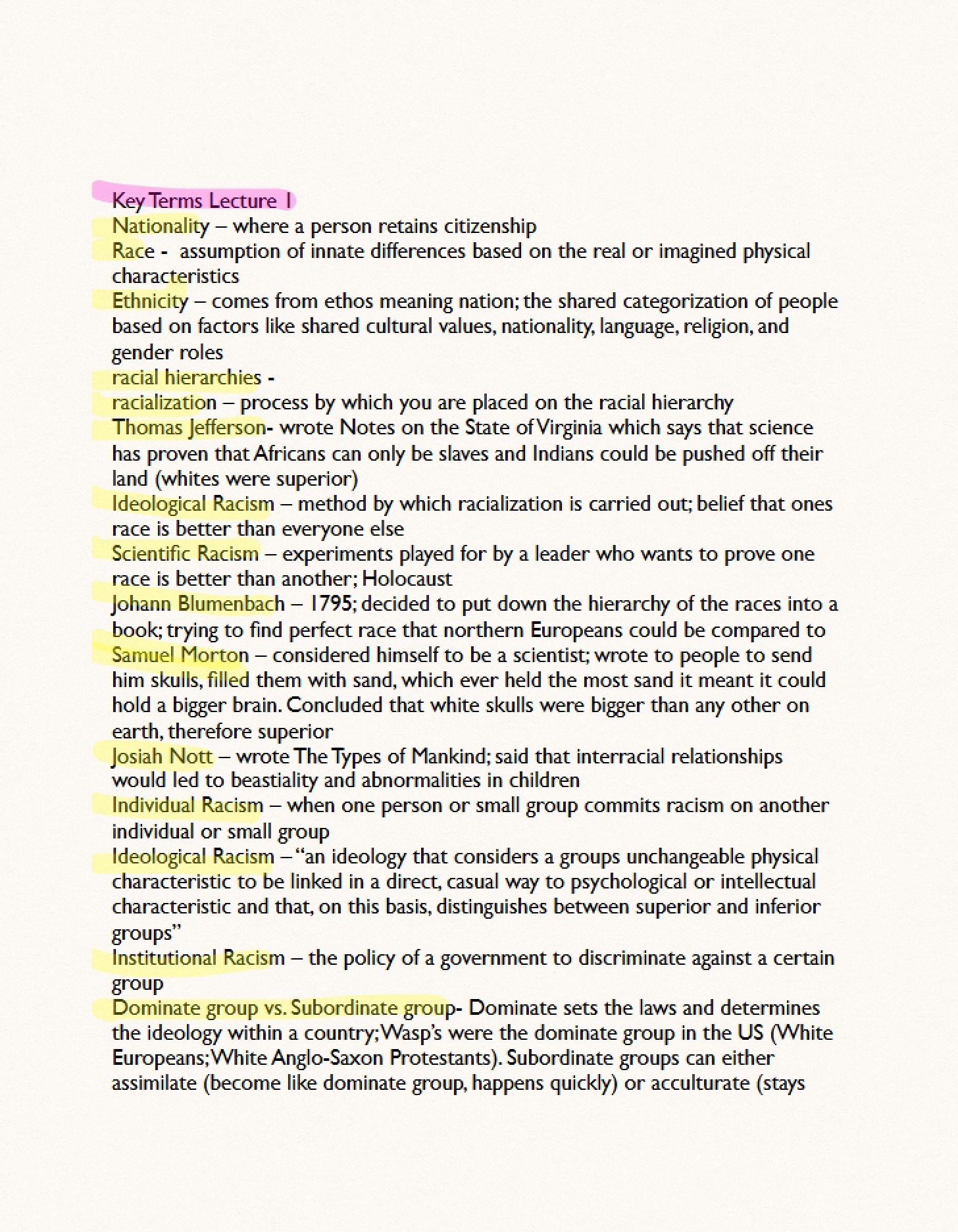 Lecture 1 Overview