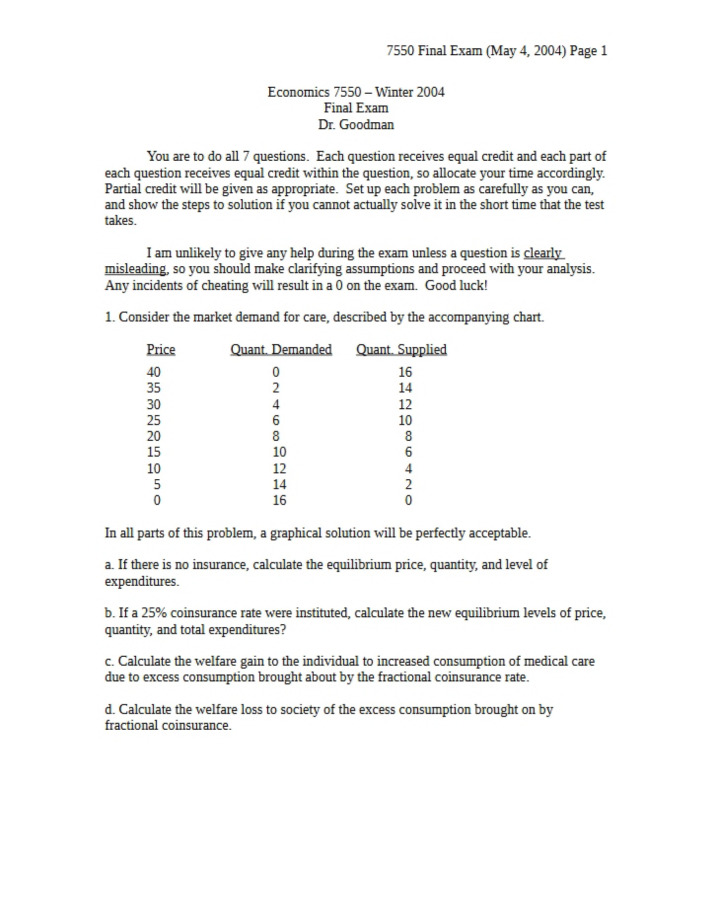 Final Examination