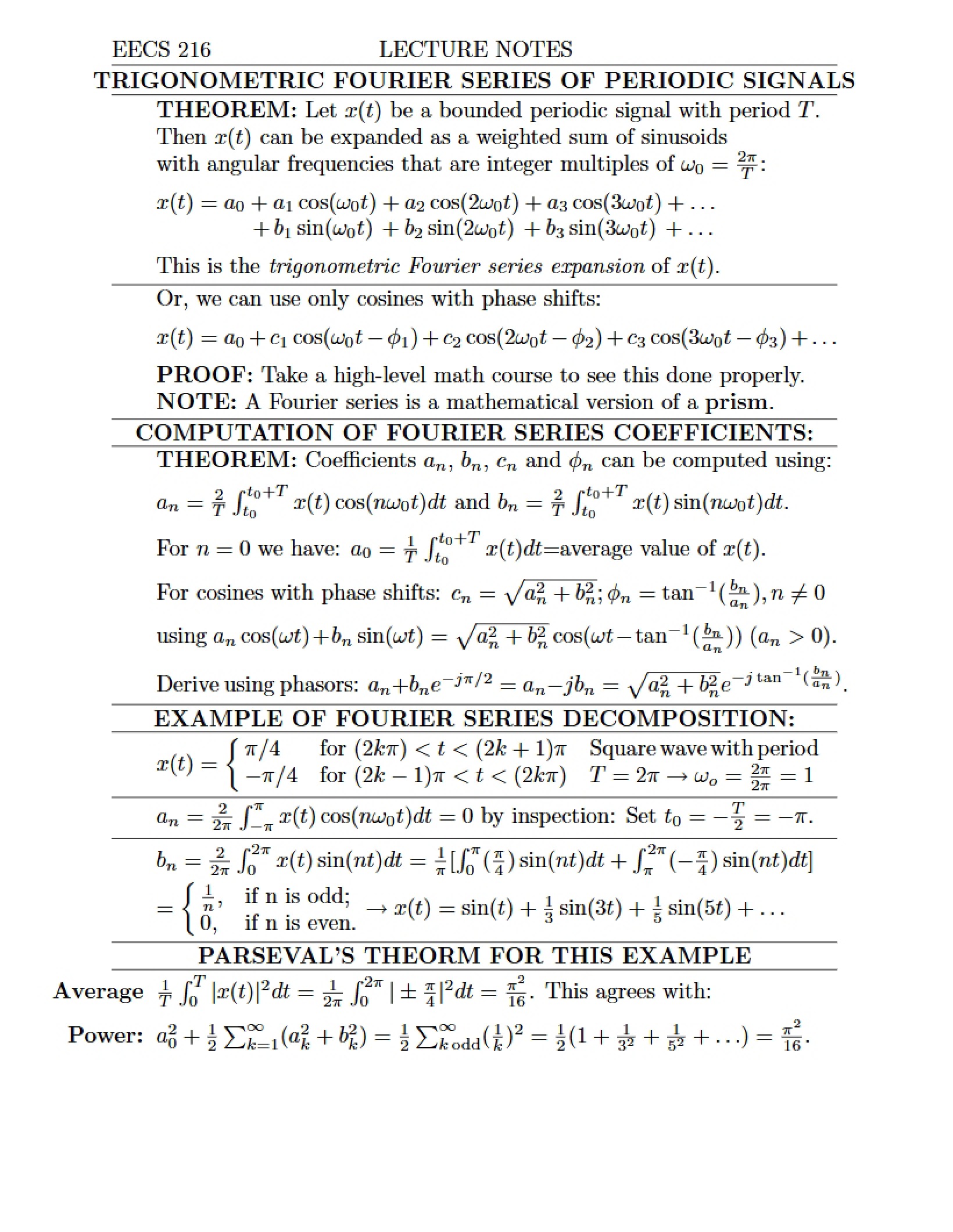 Lecture Notes - 3 Pages