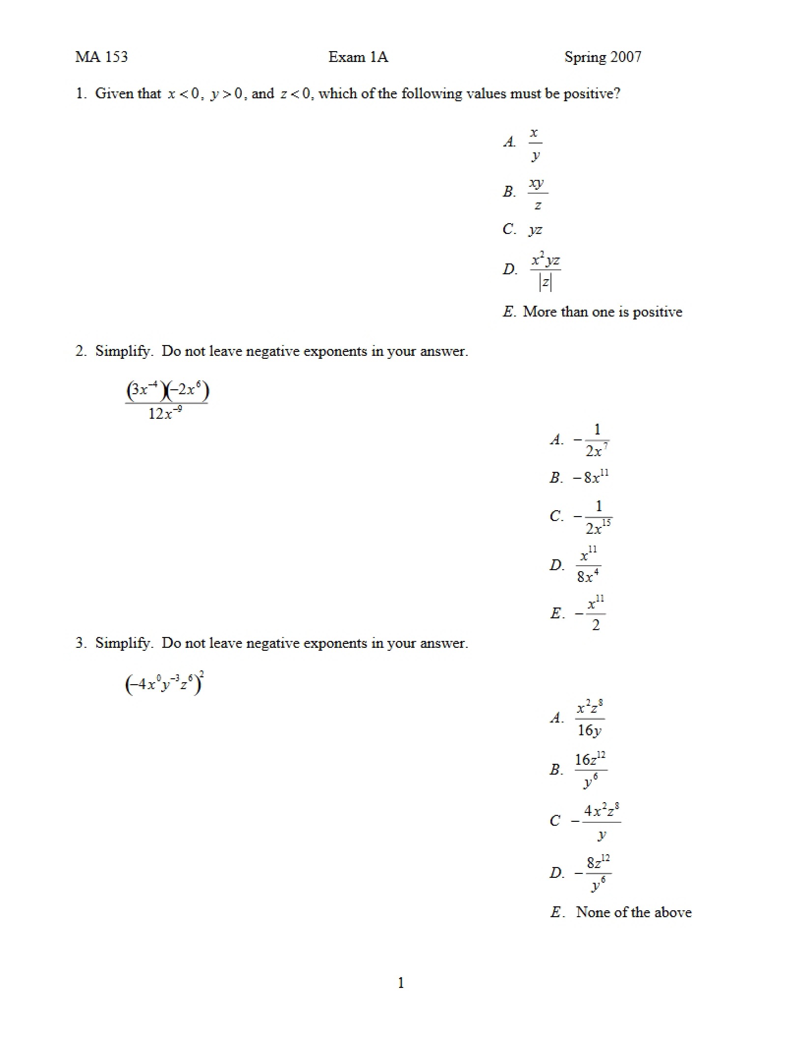 Course Lecture Notes