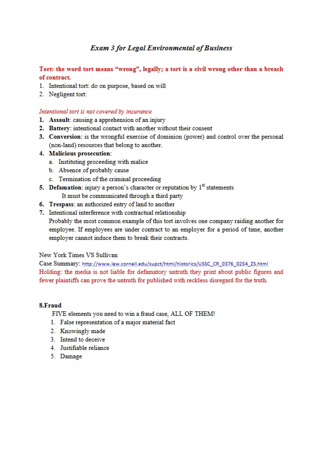 Exam 3 Review Materials