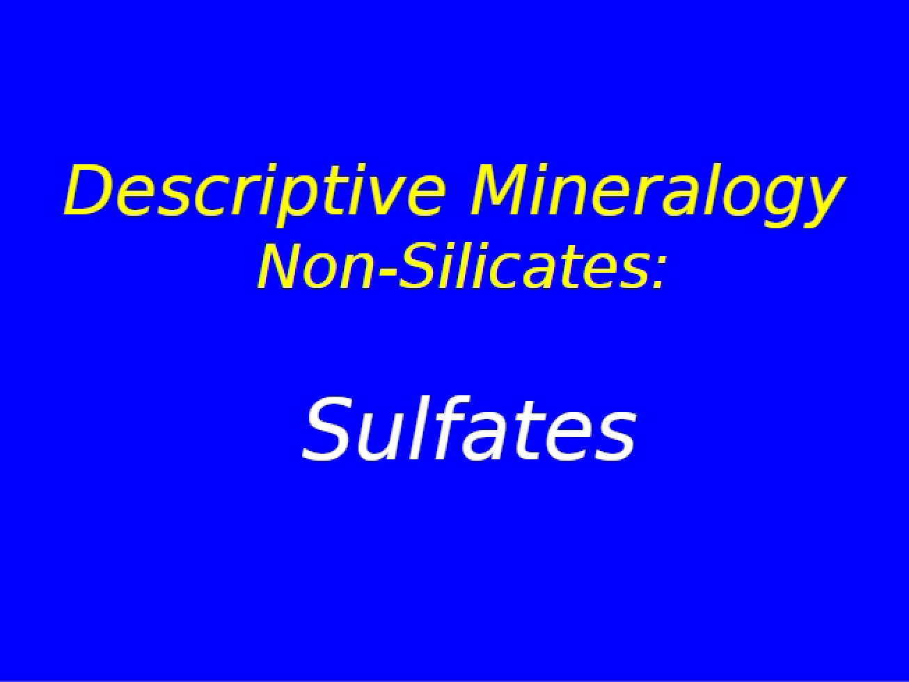 Analysis of Sulfates