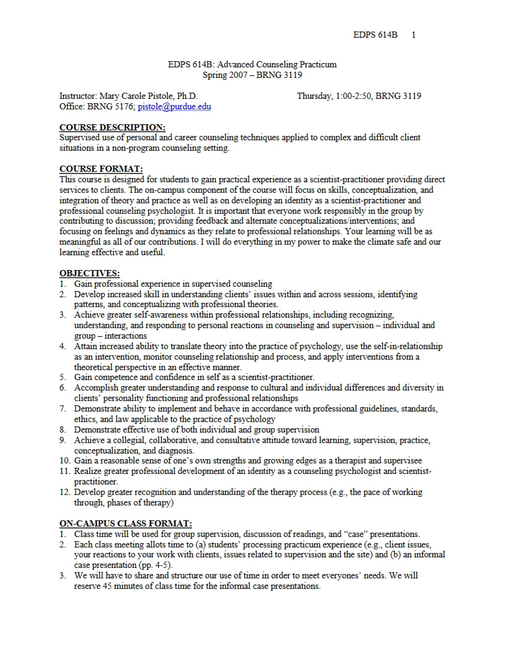 Syllabus - 7 Pages