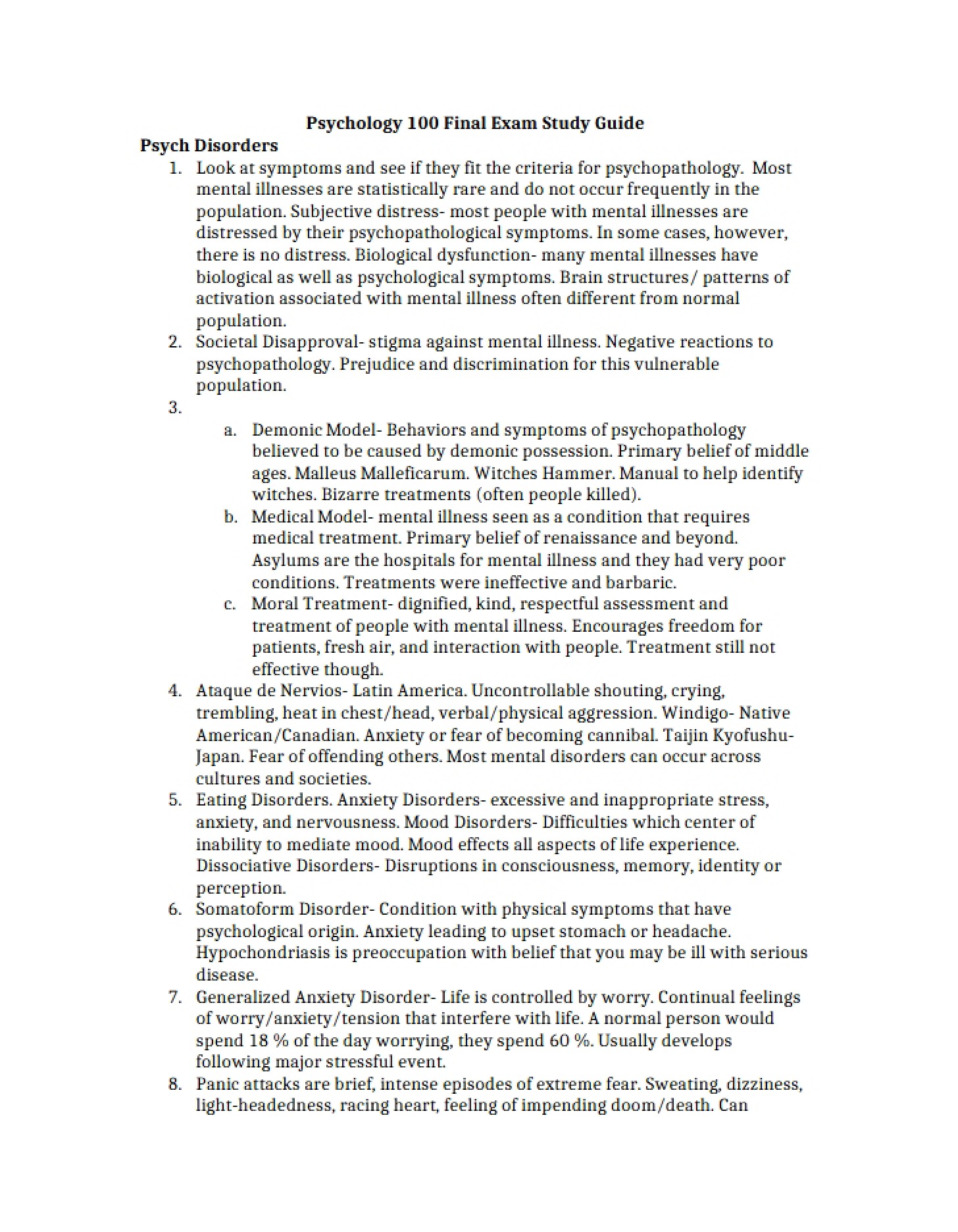 Final Exam Prep Guide