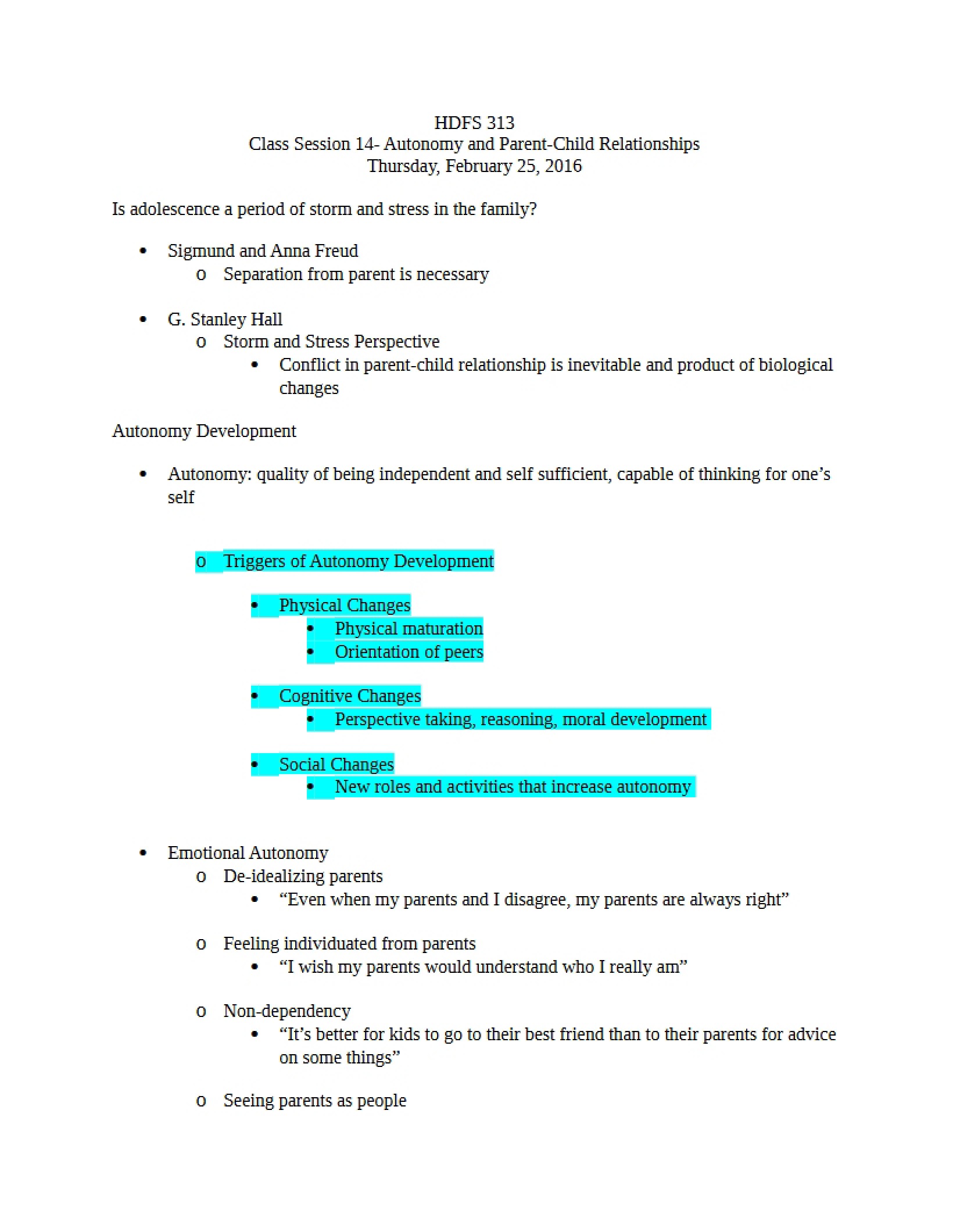 Class Notes February 25th, 2016
