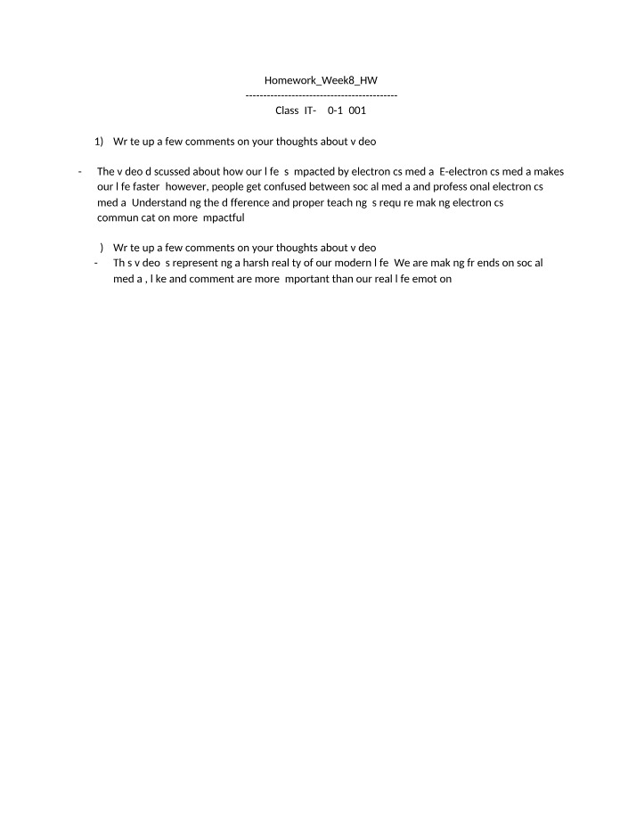 Week 8 Homework