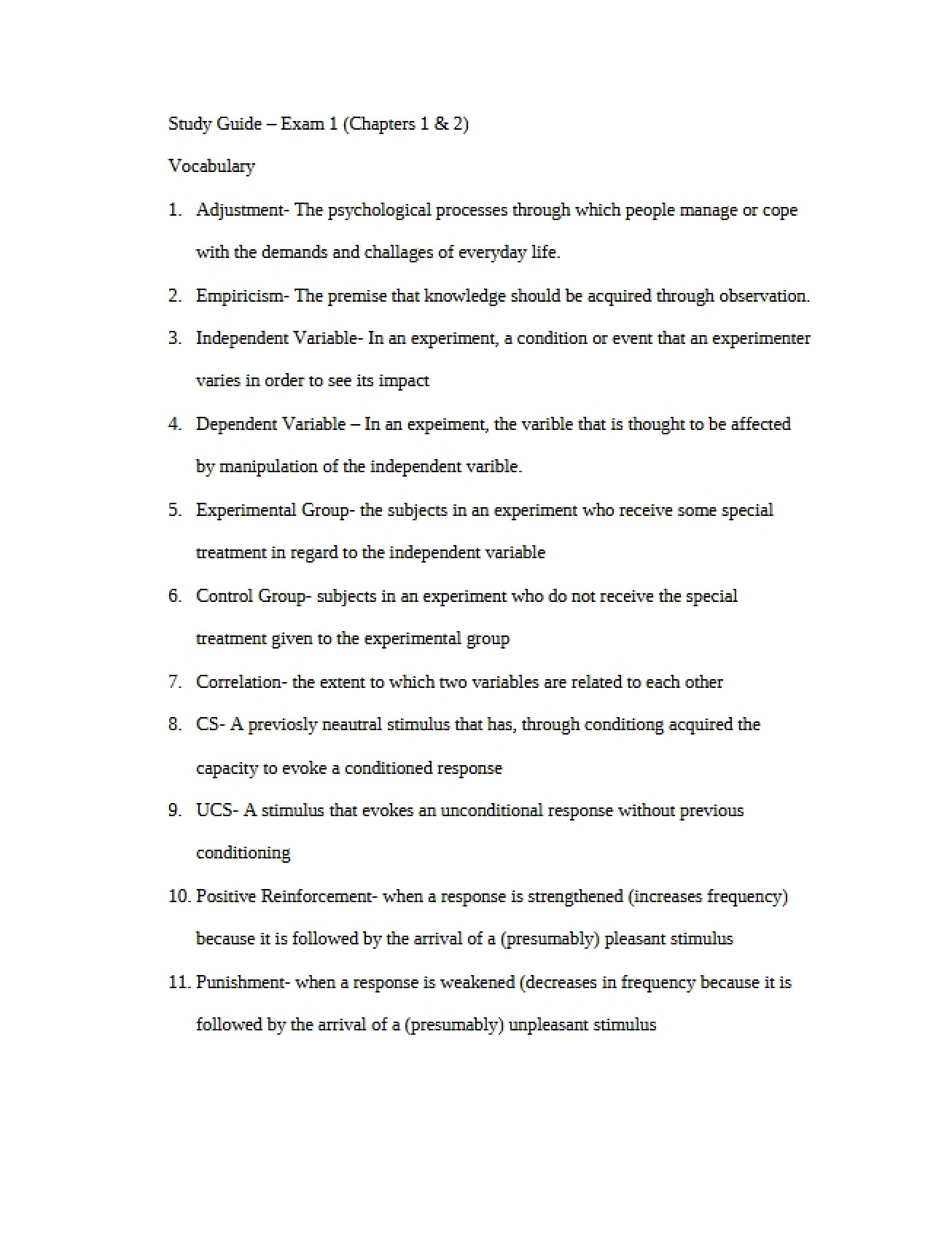 Examination for Psychology of Personal and Social Adjustment
