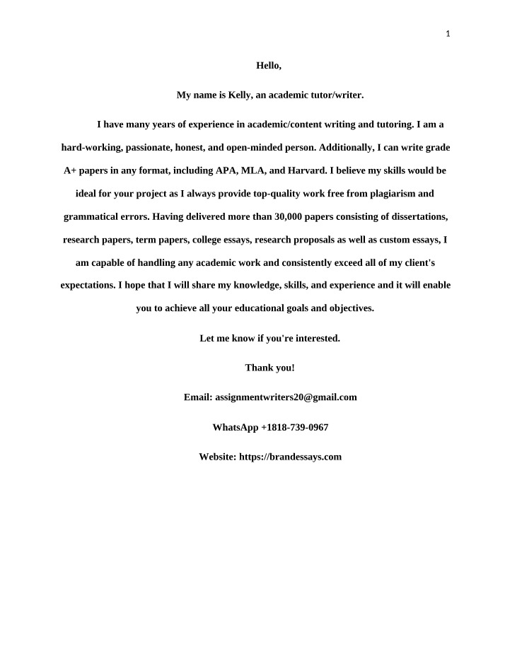 Final Paper Preparation