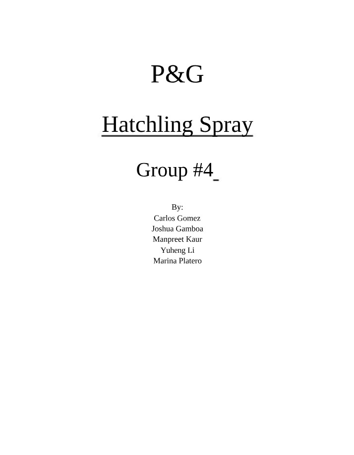 Group 4 Final Written Report