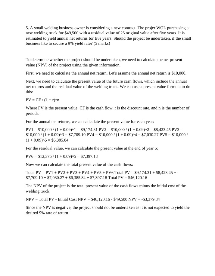 New Contract Considerations for a Small Welding Business