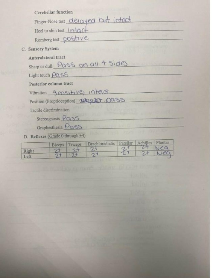 Module 7 - Neurological Exam Notes and Reflex Grading