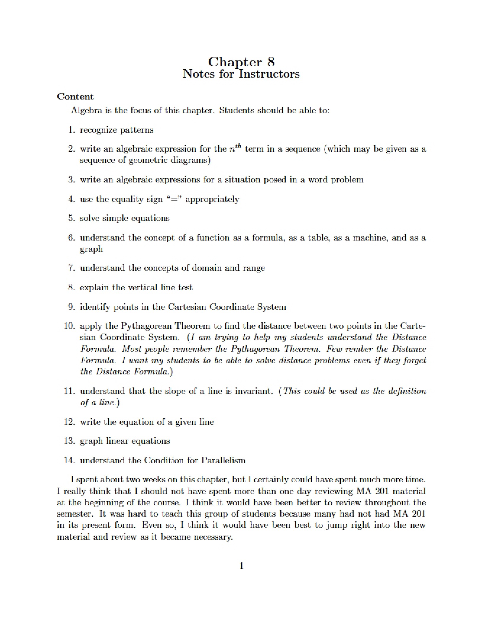 Instructor Guide Chapter 8