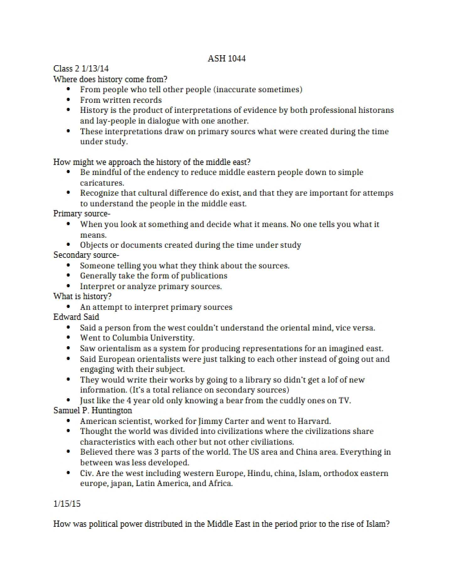 Key Lecture Records