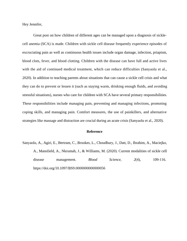 NUR507 - Peer Reply 5