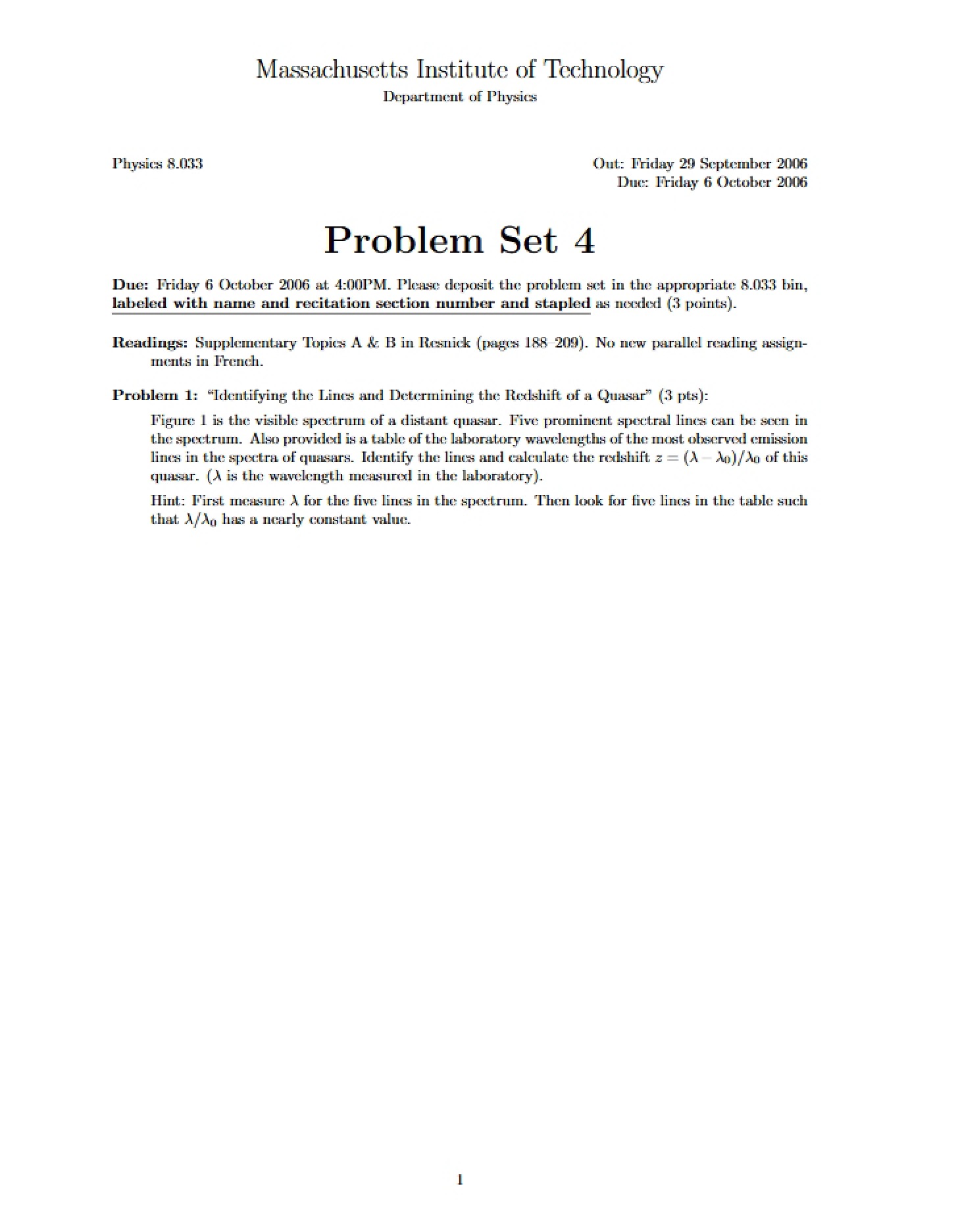 Problem Collection 4