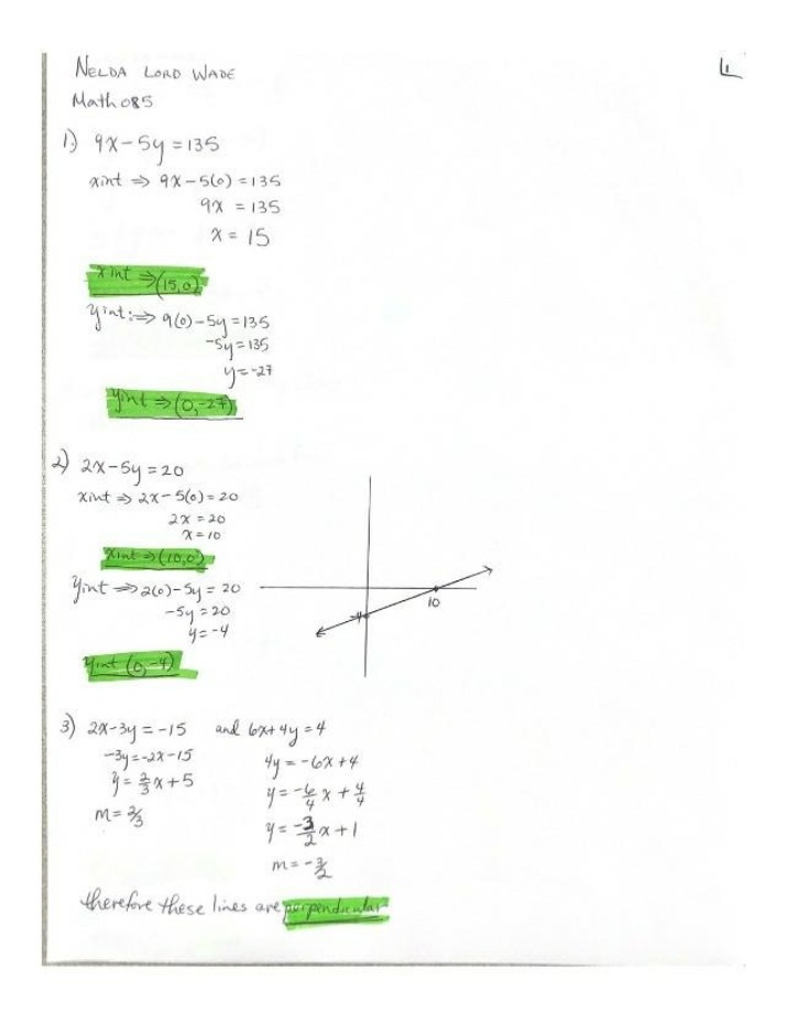 Test 2 Review Solutions