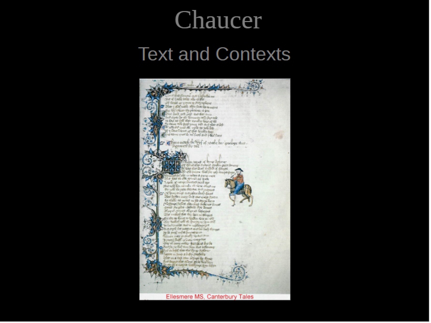 Chaucer Literature Notes