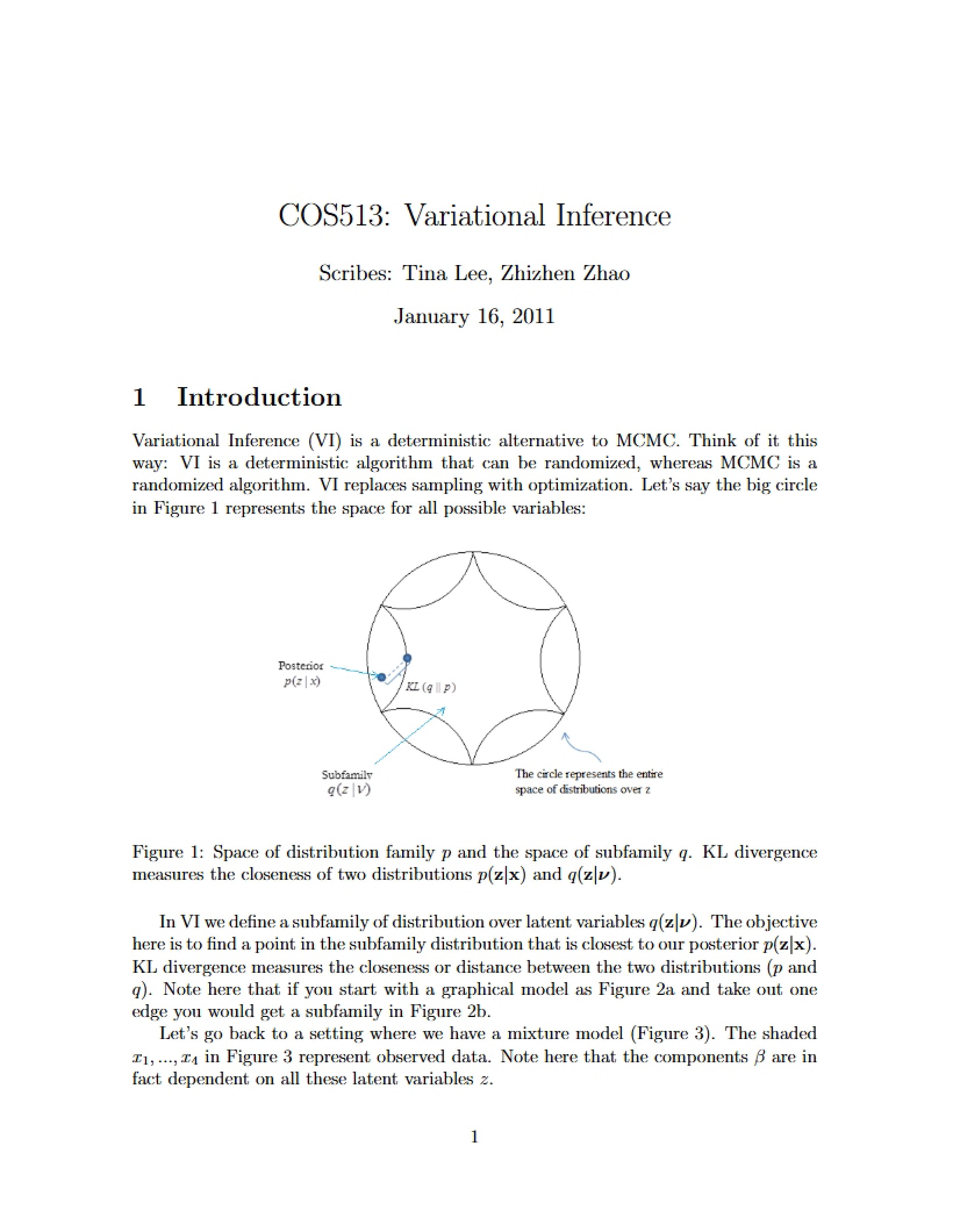 Probabilistic Modeling Lecture