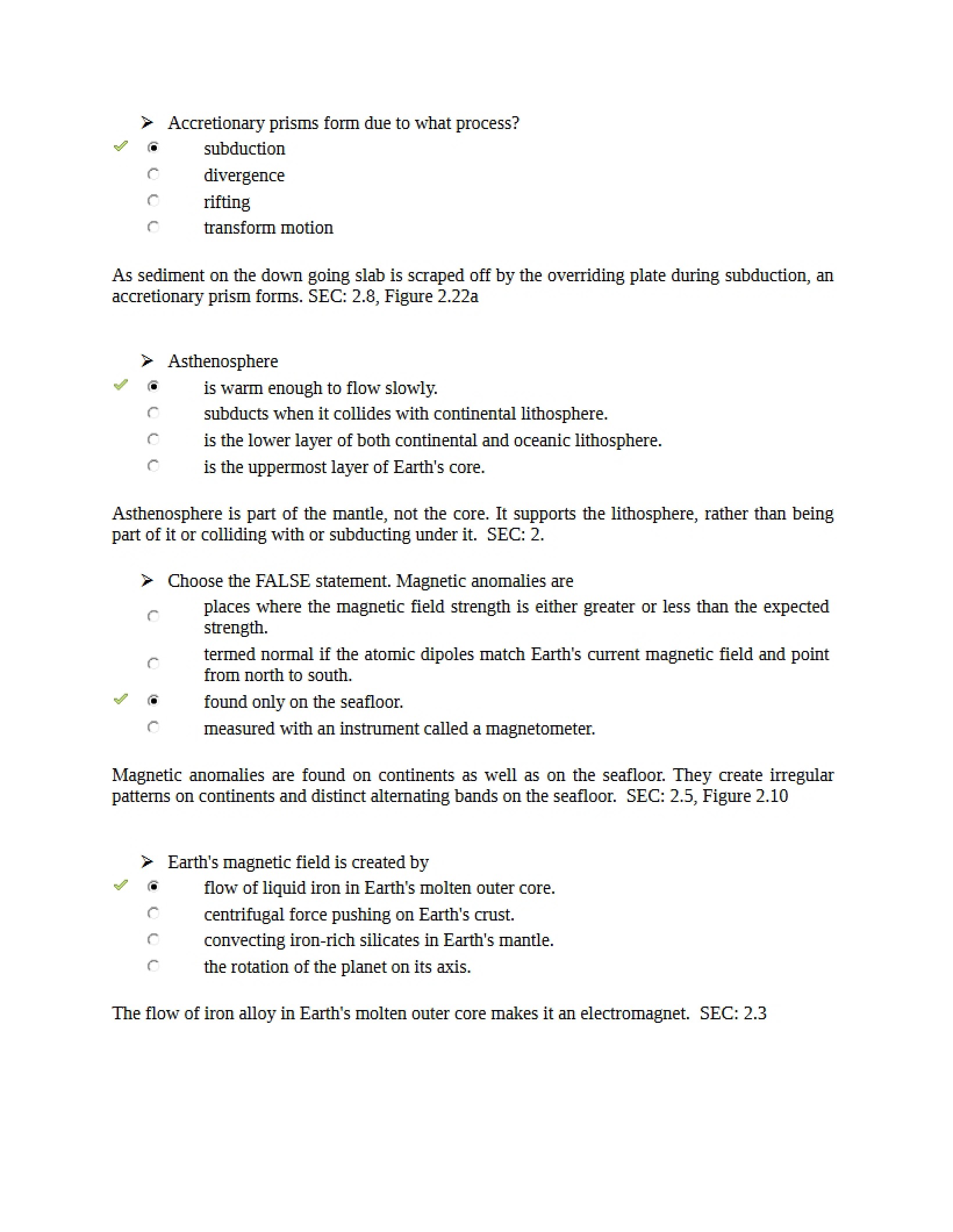 Reading Quiz Chapter Two
