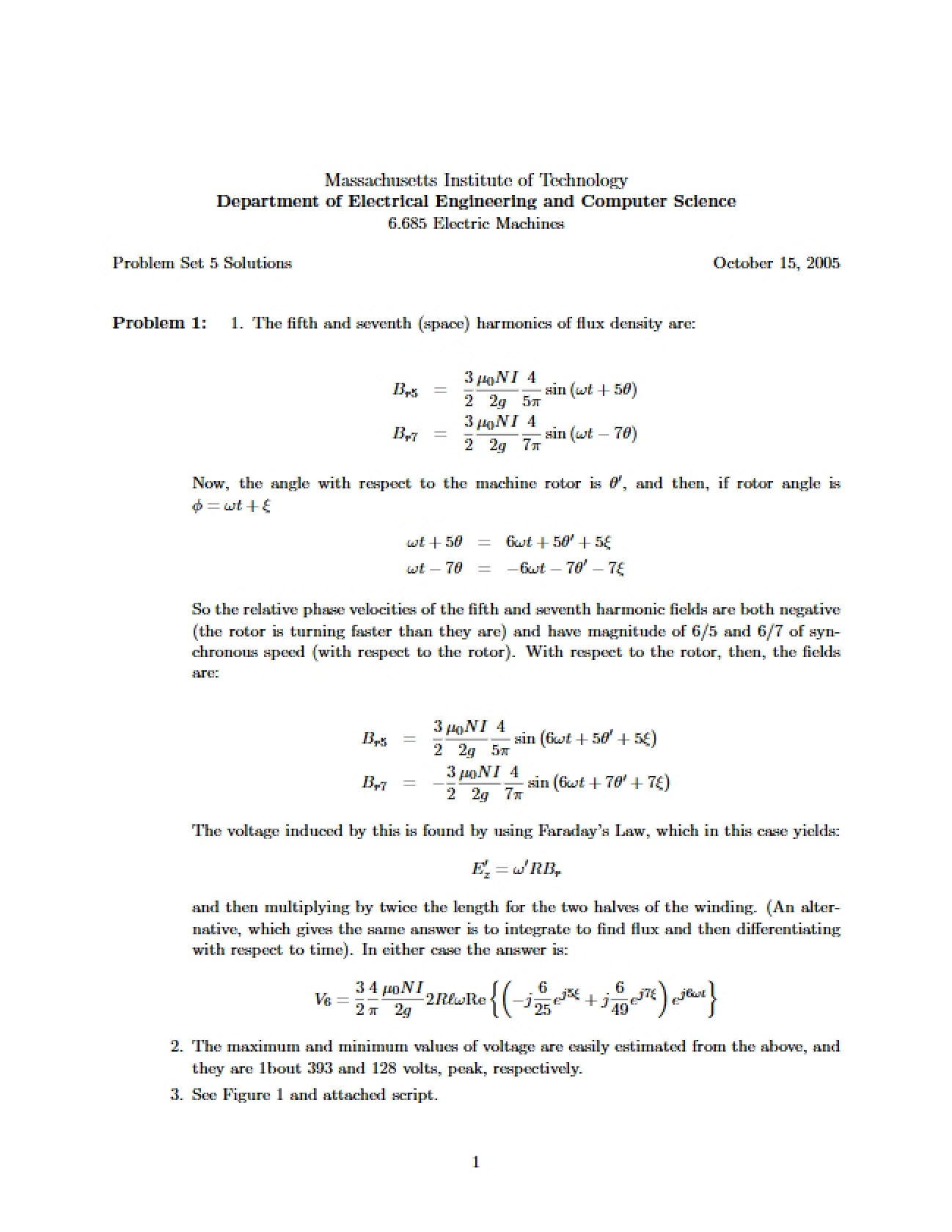 Solutions Manual for Problem Set 5