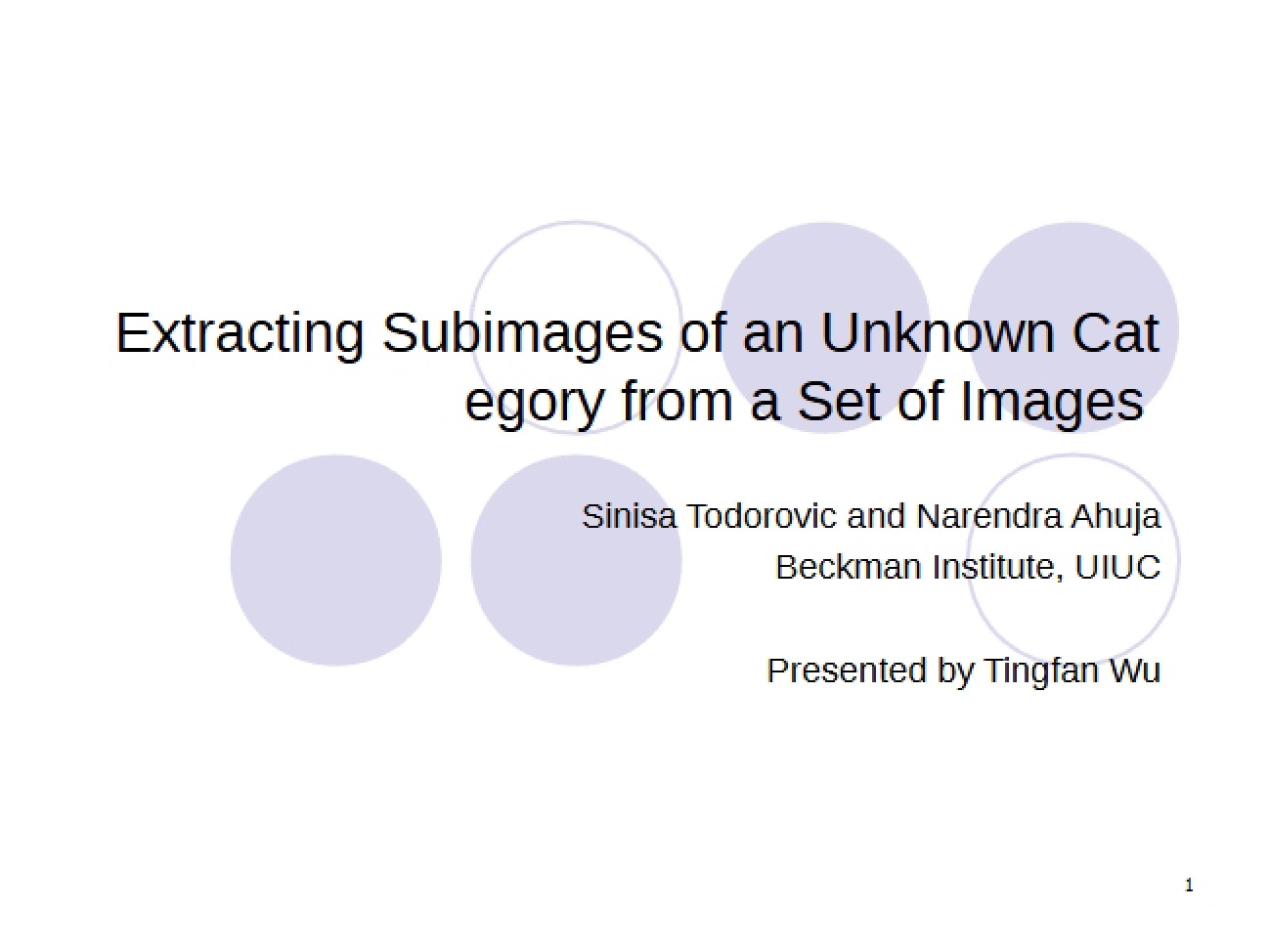 Methods for Extracting Subimages